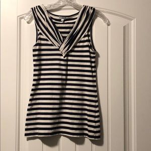 Blue/white striped tank